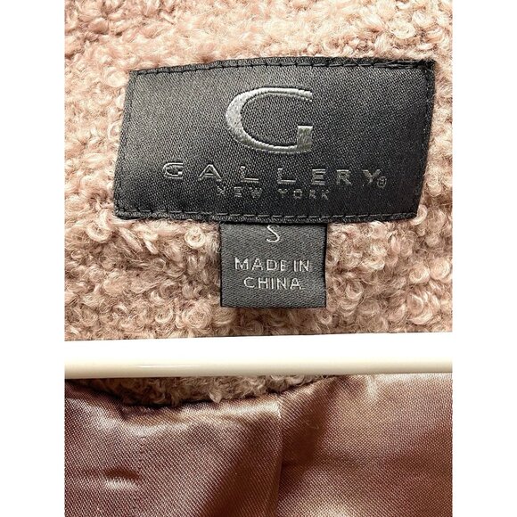 Gallery New York Women’s Pink Salmon Fuzzy  Coat Size Small - Picture 2 of 11